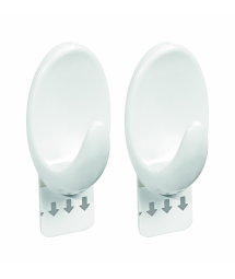 WHITE OVAL HOOK - M